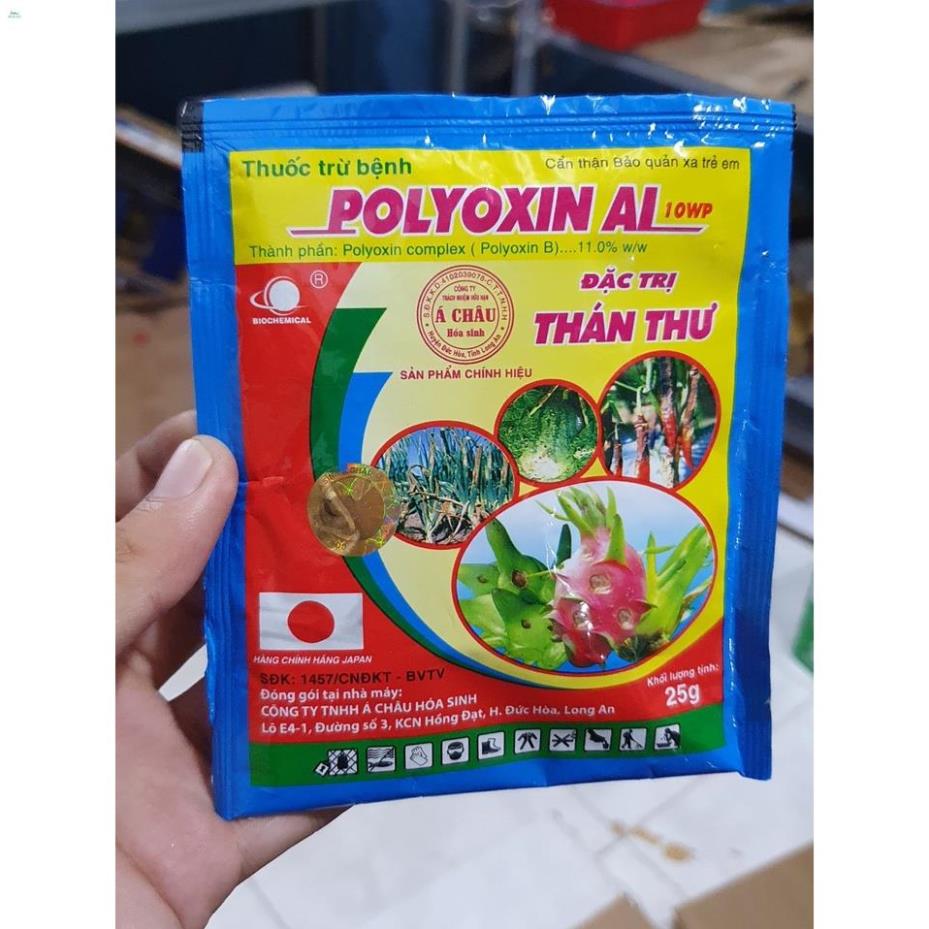 Polyoxin al 10wp gói 25 gram thuốc trừ bệnh polyoxin al 10wp đặc trị thán thư