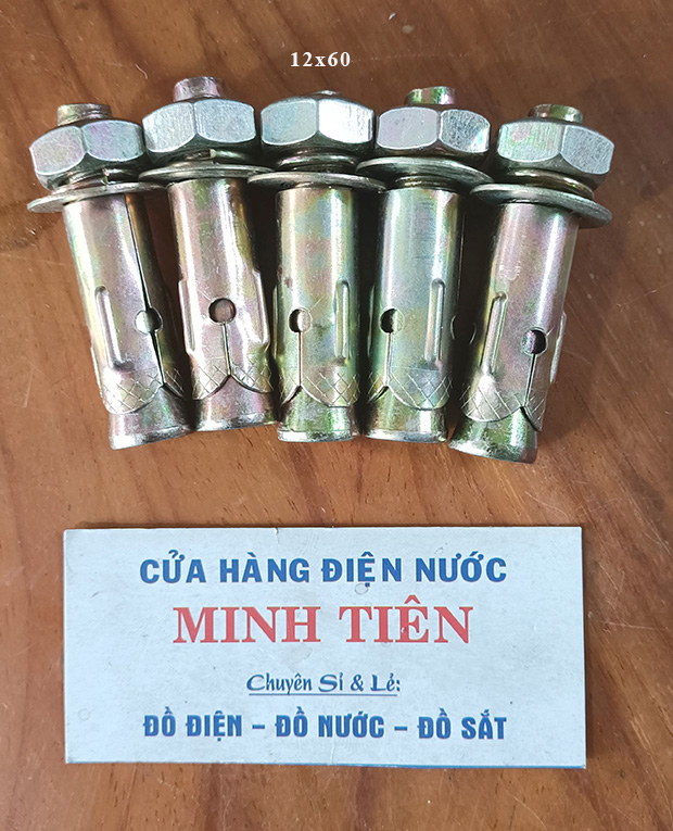 10 con Tắc kê sắt, Bu lông nở sắt, nở rút thép 6 ly, 8 ly, 10 ly, 12 ly ...