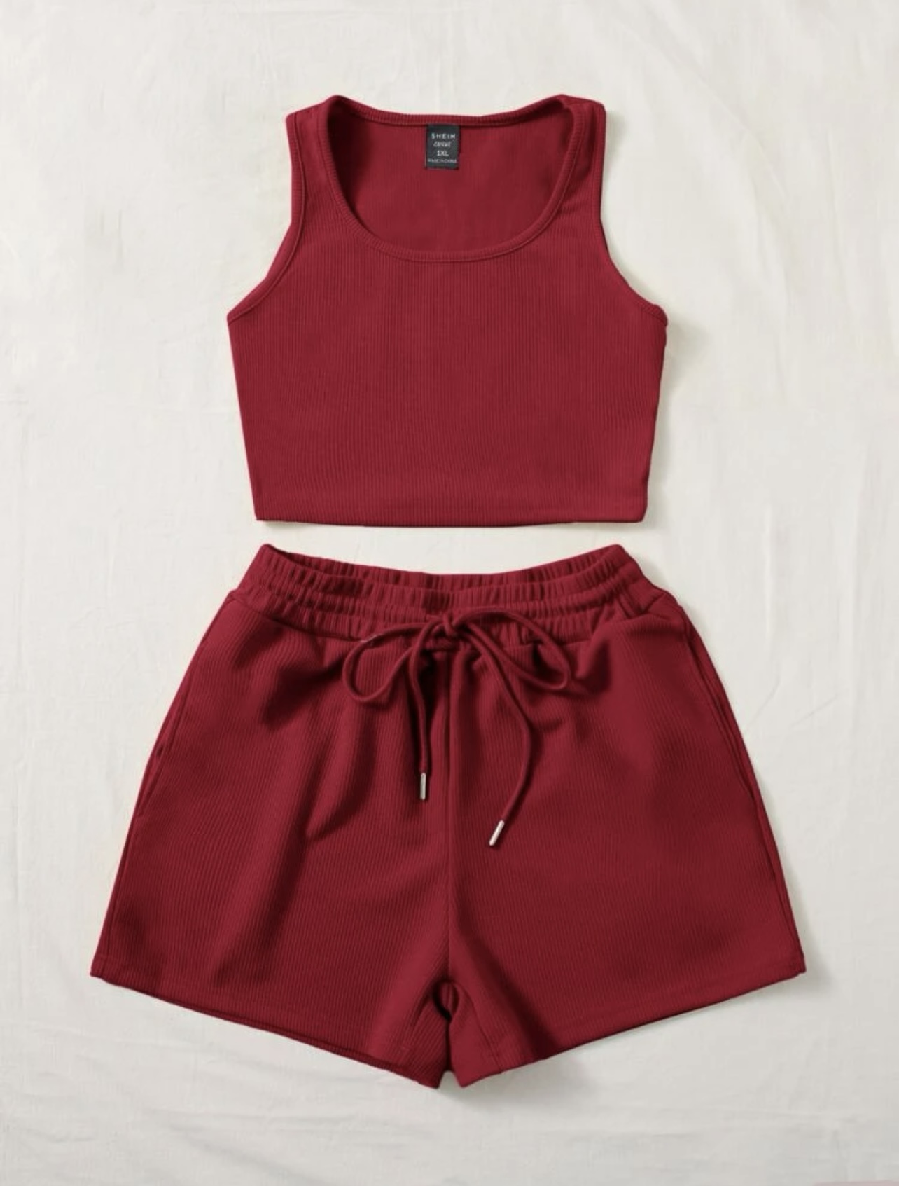 Bộ Quần Áo Nữ, Quần Short, Áo Cổ Tròn Sát Nách Vải Bo Gân Siêu Xinh, Co Giãn Tốt, Thiết Kế Sang Chảnh, Tôn Dáng, Dễ Thương, Đi Chơi, Dạo Phố Đều Đẹp