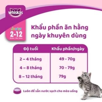 Thức ăn mèo con dạng hạt WHISKAS 1,1KG