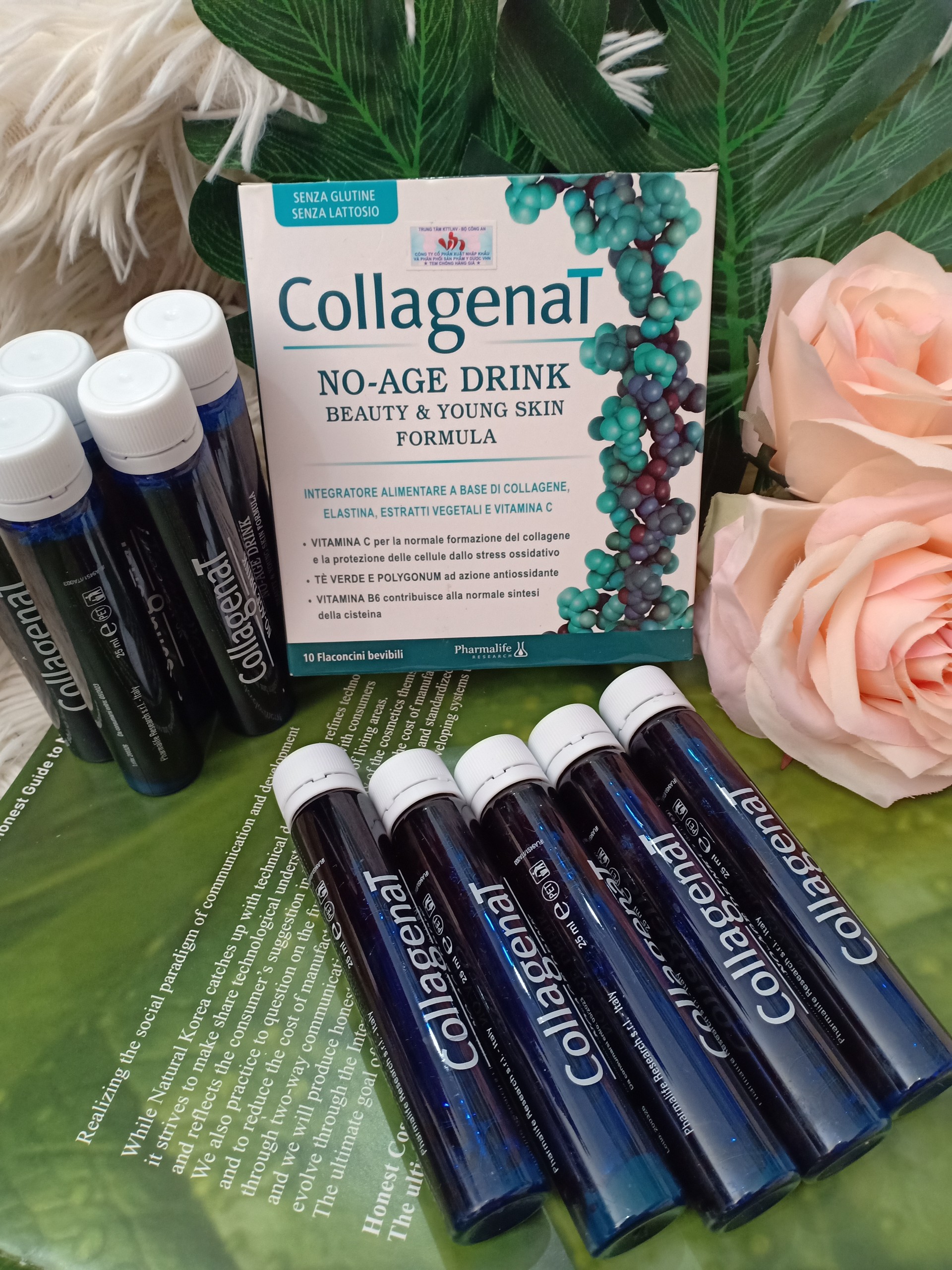 Thực phẩm bảo vệ sức khỏe COLLAGENAT NO-AGE (Collagen nước Collagenat No-age Drink chống lão hóa, làm sáng da chuẩn Châu Âu)