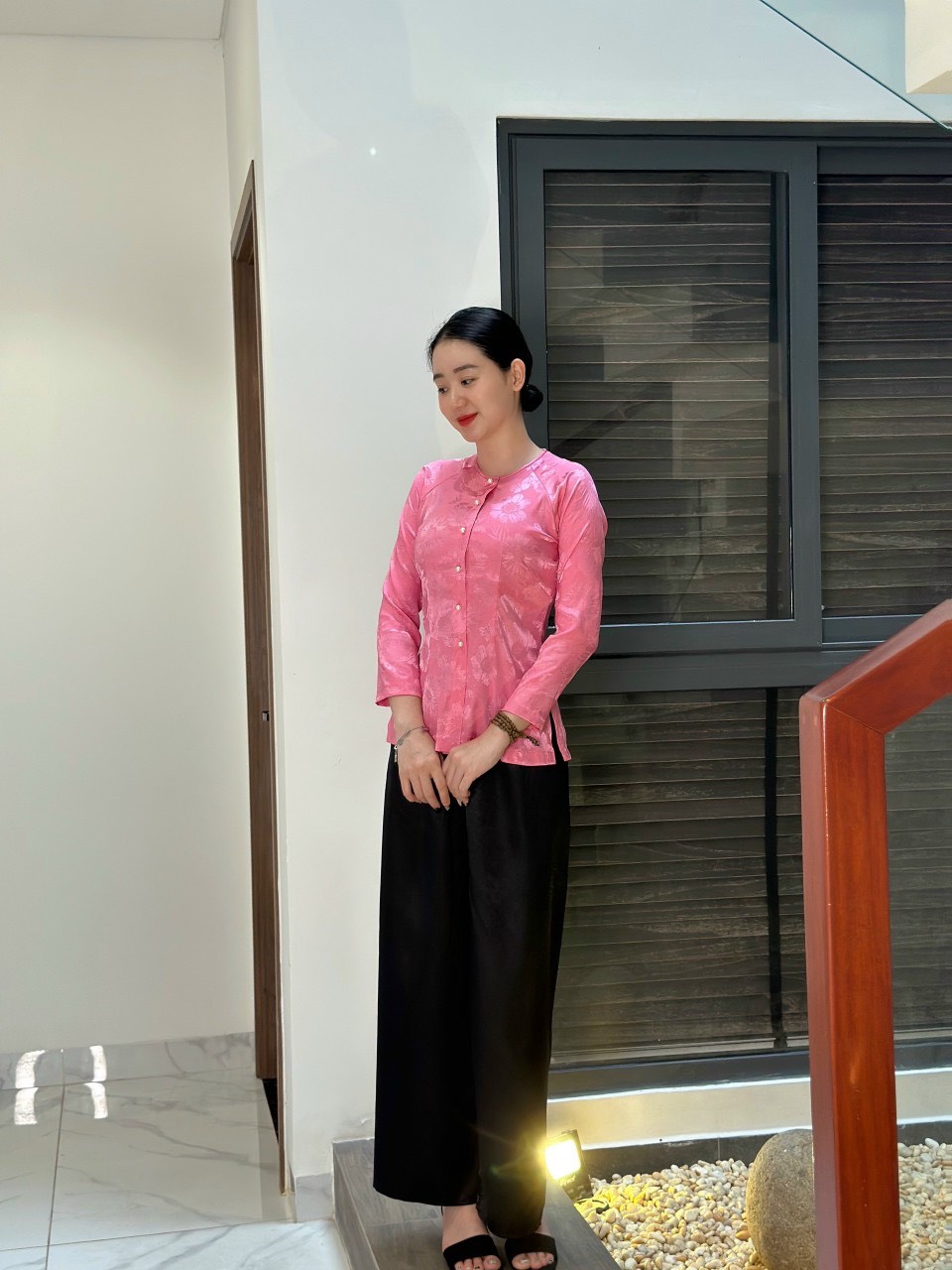 ÁO BÀ BA CÁCH TÂN GẤM ĐỒNG TIỀN