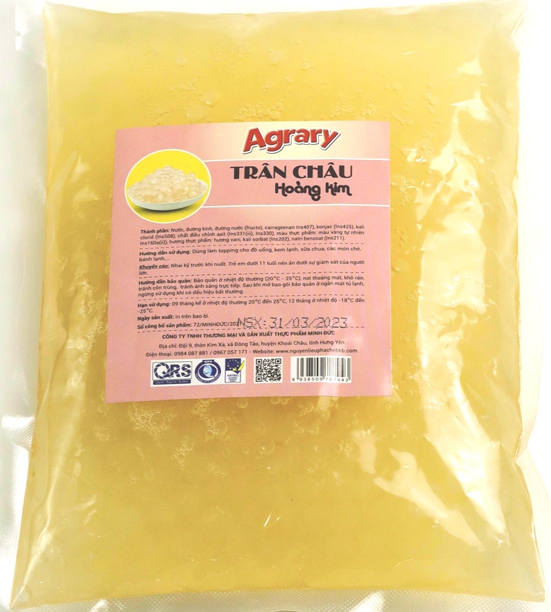 3Q BKB AGRARY - Trân châu thạch giòn - bịch 1kg