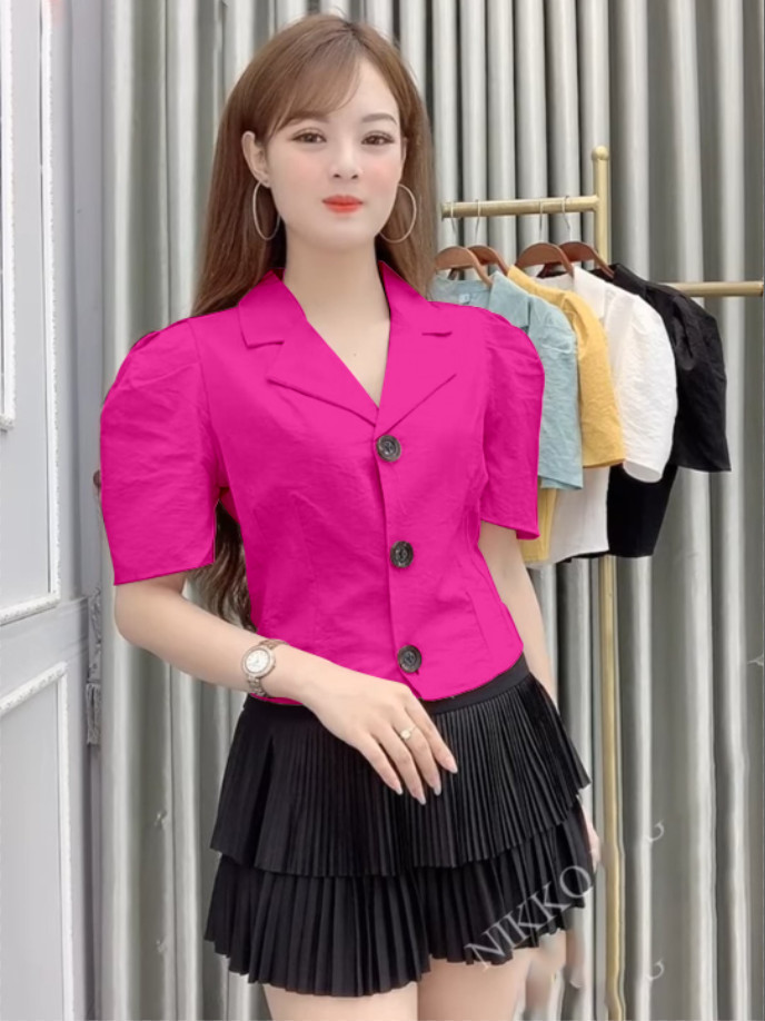 ÁO CROPTOP CỔ VEST SÀNH DIỆU