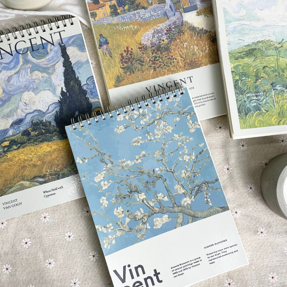 Sổ tay cỡ A5 Vangogh 120 trang_Guden Stationery