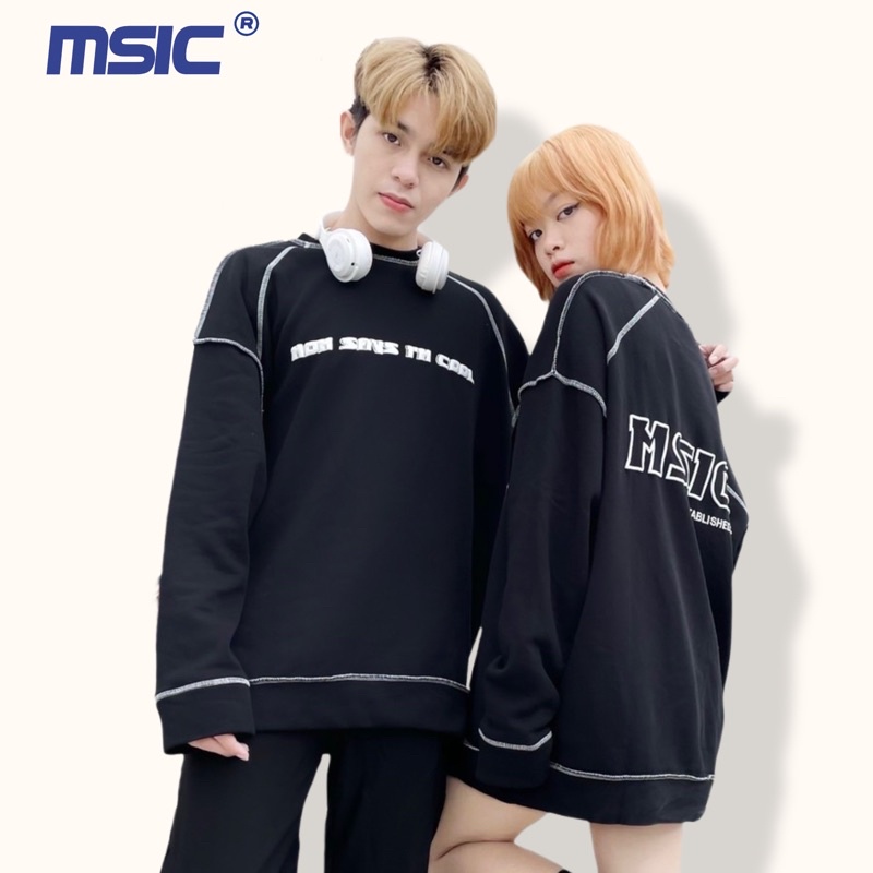 Áo Sweater Timeless Viền (Đen)