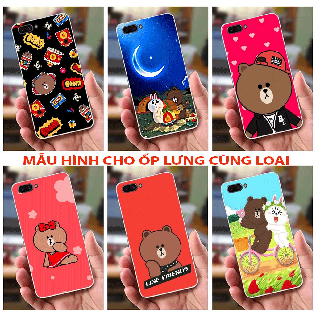 Ốp lưng Oppo A3s (dẻo viền trắng trong) - Gấu Thỏ Cắm Trại clk