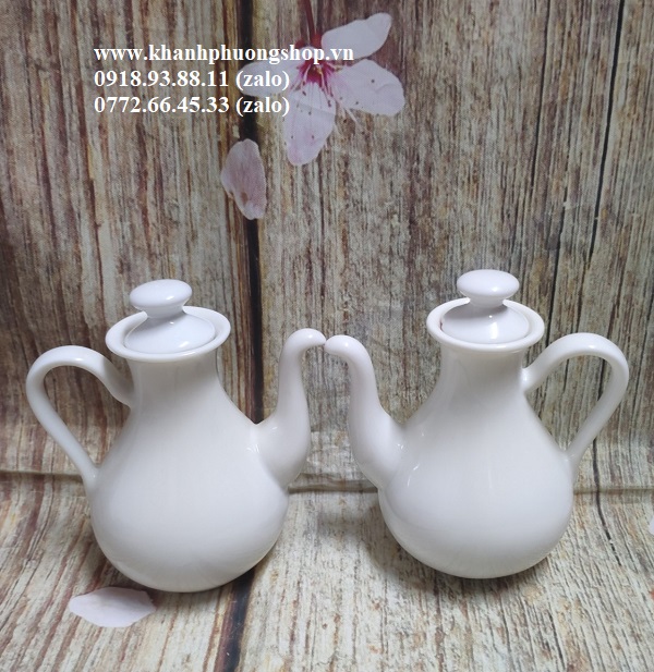 bình nước chấm sứ Minh Long - bình nước chấm sứ