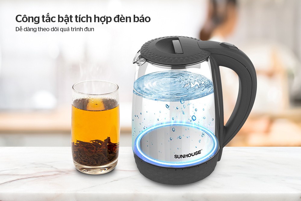 ẤM SIÊU TỐC THỦY TINH SUNHOUSE SHD1215B