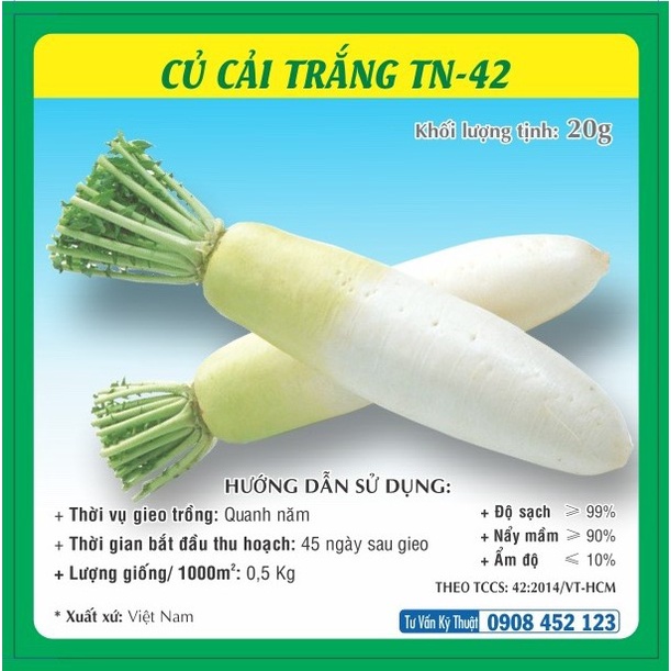 Hạt giống Củ cải trắng TN - 42