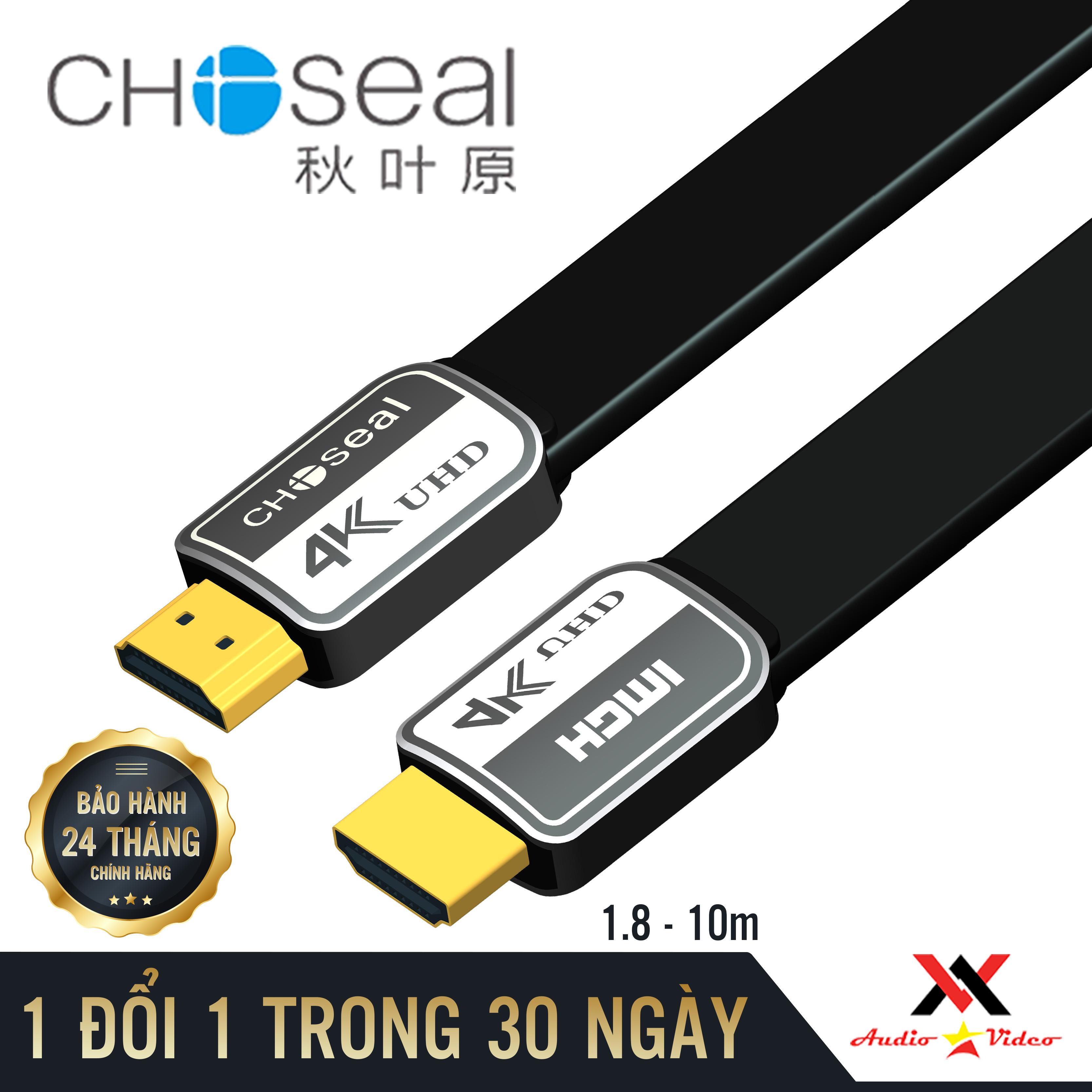 Dây Cáp HDMI Choseal 2.0 4K Cao Cấp Loại Dẹt 1.8m dành cho Tivi máy tinh