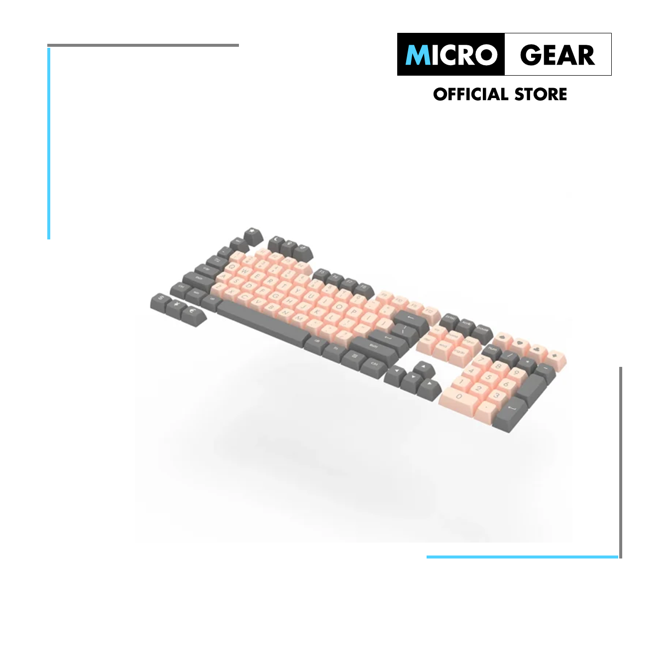 Bộ Keycap Ajazz Peace Kitty 129 phím (Chất liệu PBT / DoubleShot /JSA Profile/ ANSI Layout )