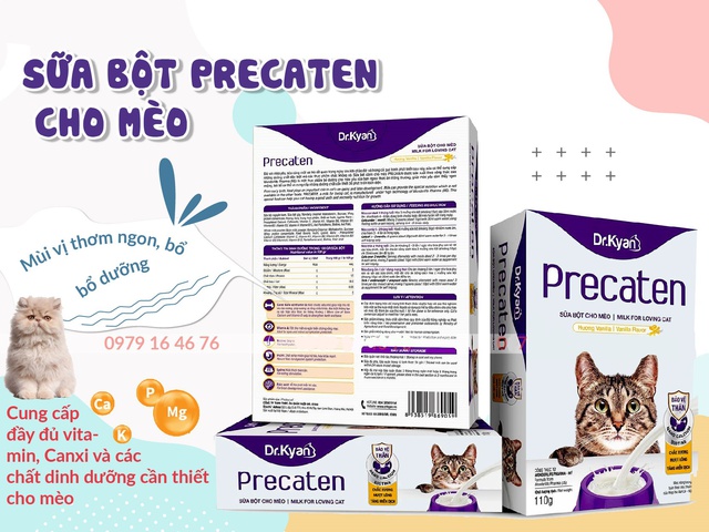 Sữa bột cho chó - mèo Precaten 110g