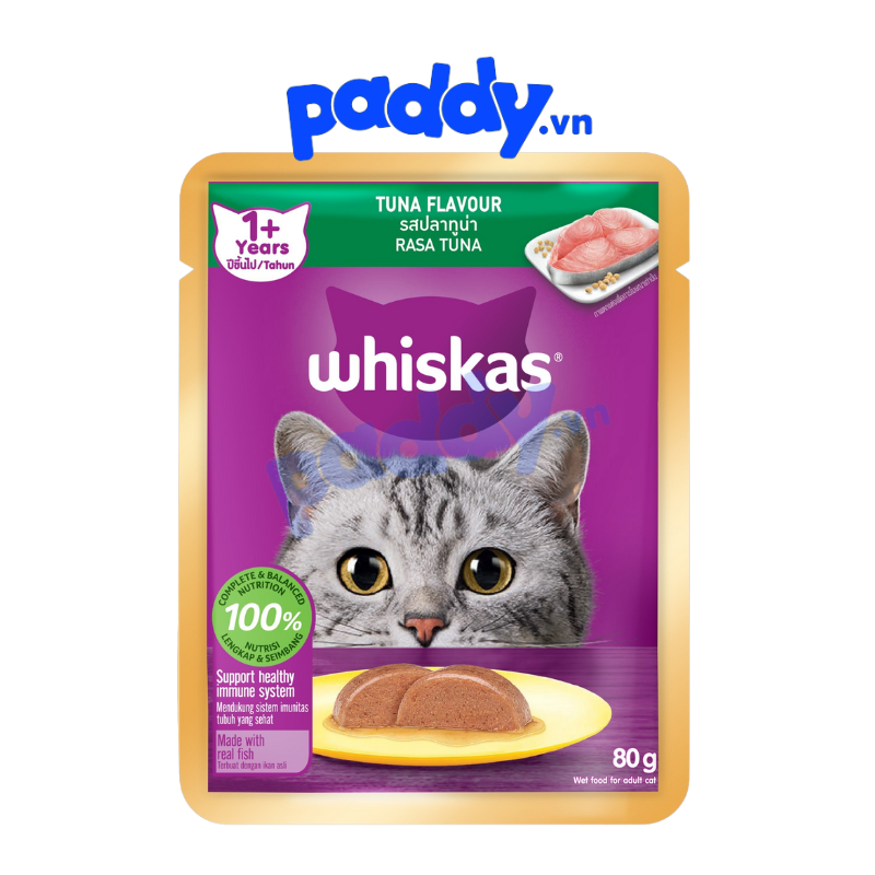 Pate Whiskas Cho Mèo Trưởng Thành Nhiều Vị