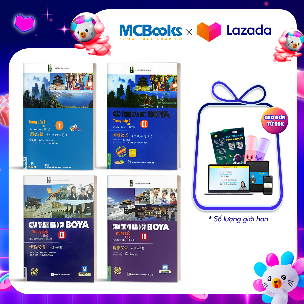 Combo Giáo trình Hán Ngữ Boya Trung Cấp - Học Kèm App Online