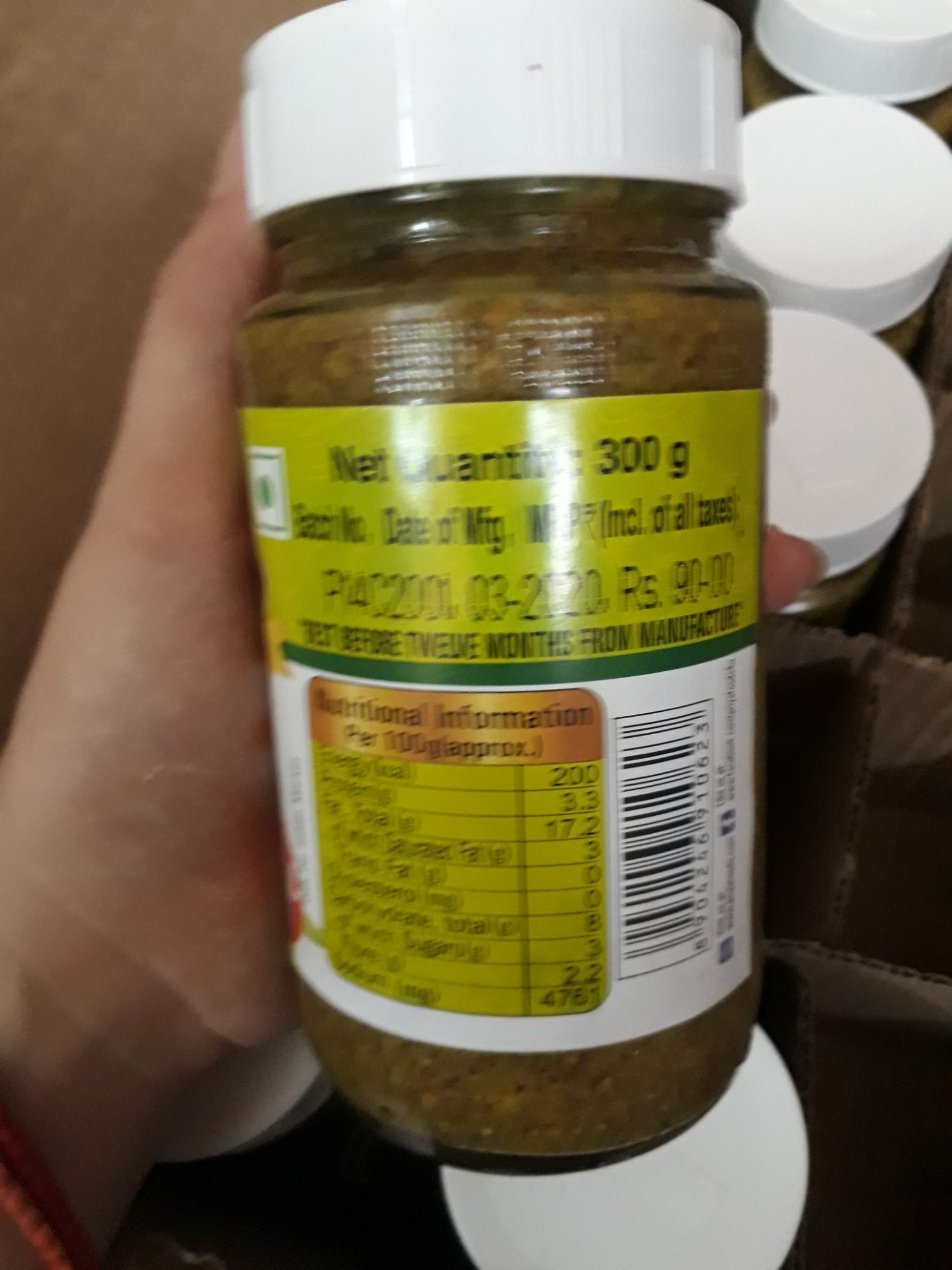 Ớt Muối Ấn Độ Priya Green Chilli Without Garlic