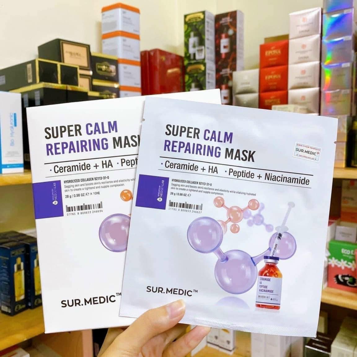 Hộp 10 miếng - mặt nạ phục hồi dưỡng trắng da sur.medic