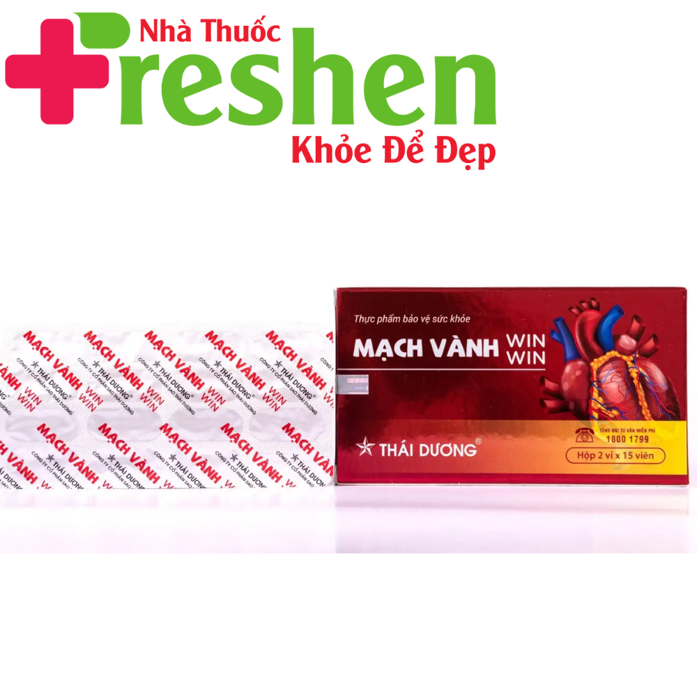 Mạch vành win win lưu thông khí huyết thực phẩm bảo vệ sức khỏe 3 vỉ x15 viên