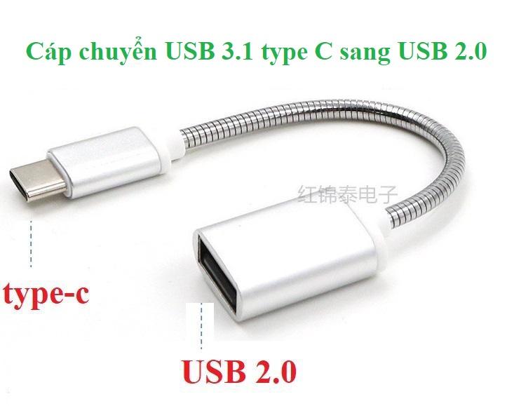 Cáp otg usb type c sang usb 2.0