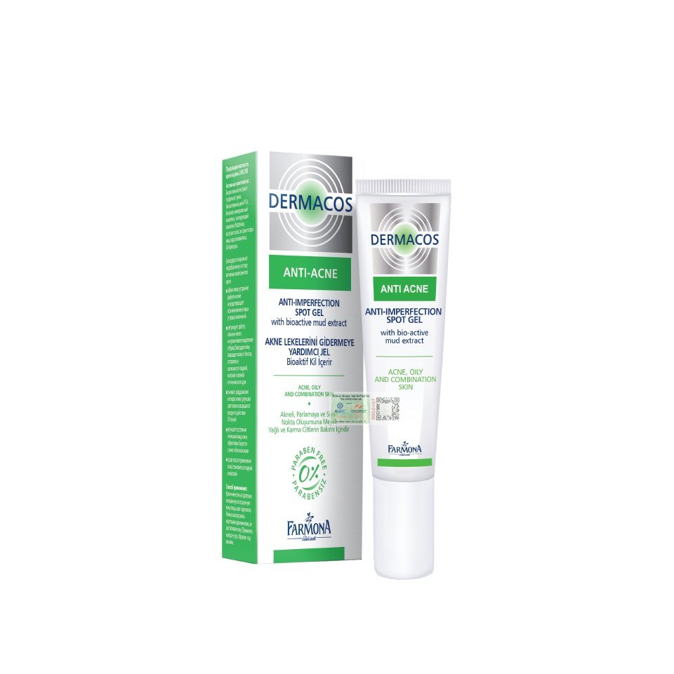 Gel Chấm Mụn Trứng Cá Farmona Dermacos Anti-Acne Anti-imperfection Spot Gel 15ml