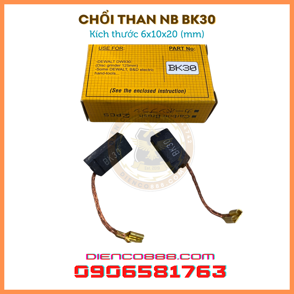 Chổi than bk30 nb 6x10x20mm