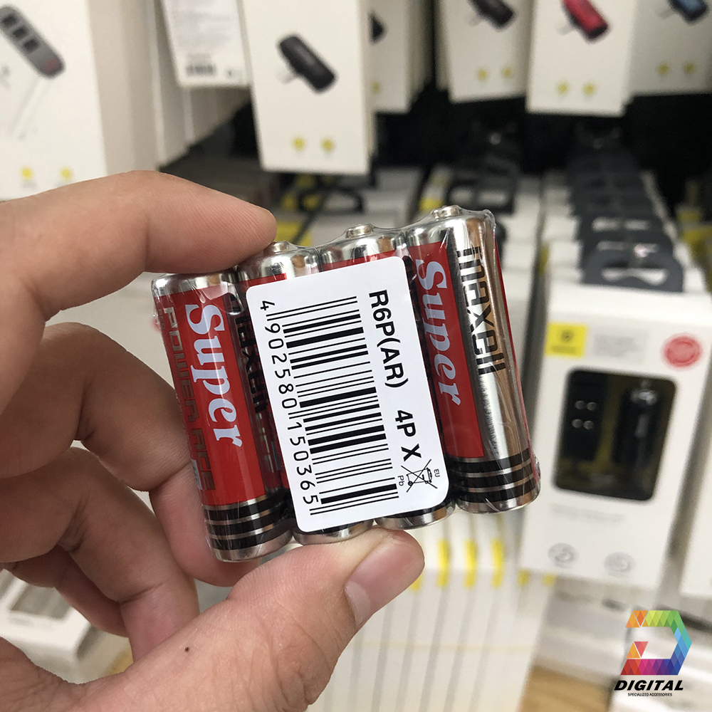 Vỉ 4 Viên Pin Tiểu Maxell AA Chính Hãng