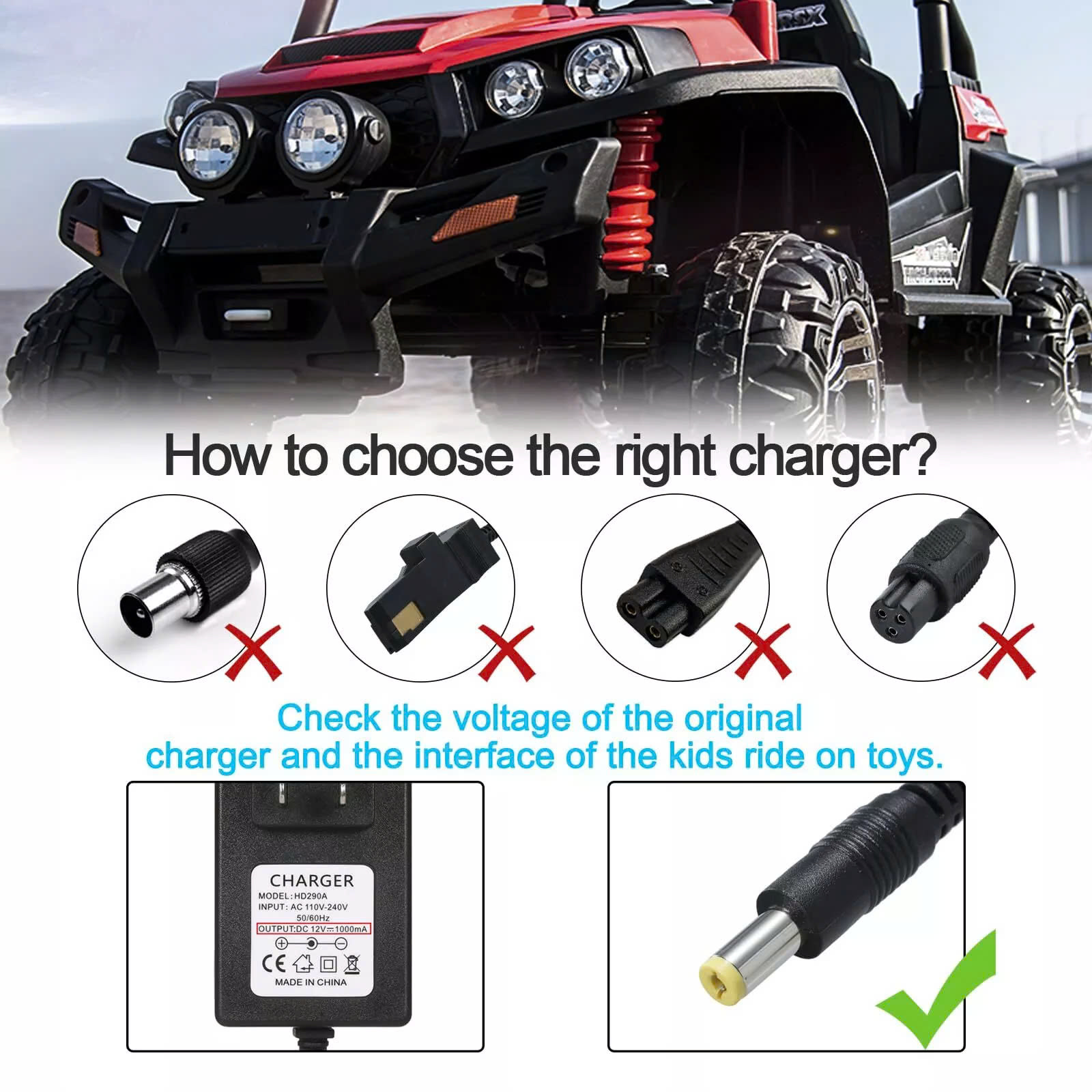 Cục sạc bình acquy 12v ôtô điện trẻ em