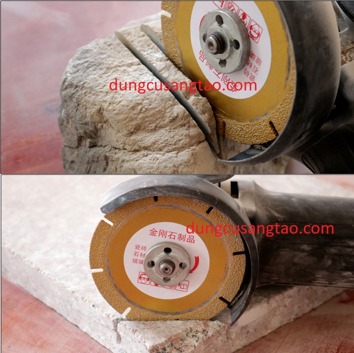 Đĩa cắt gạch, đá, thủy tinh, gốm sứ, kim loại (Đĩa cắt phủ kim cương Titanium D100mm)