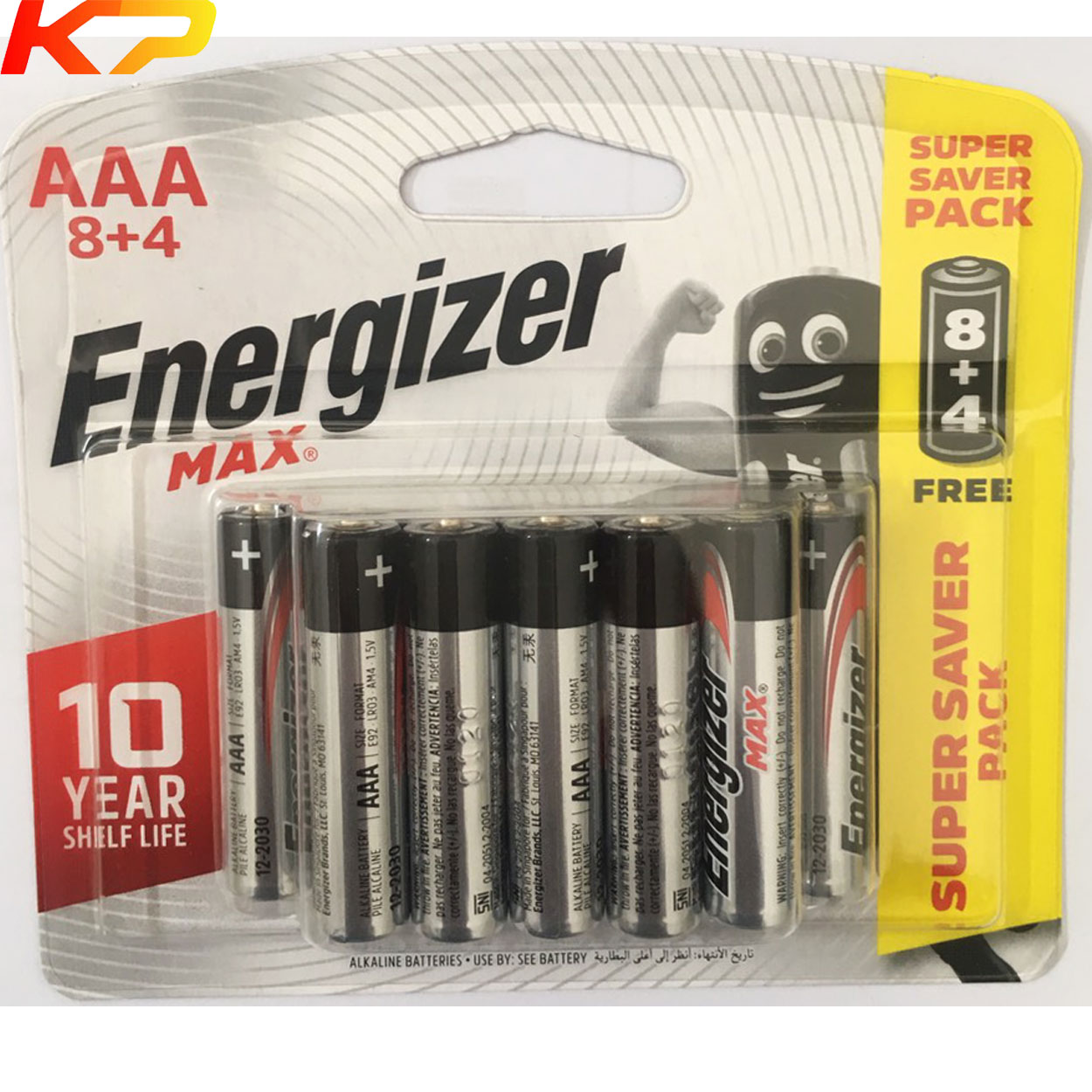 Pin AA ENERGIZER ALKALINE MAX E91 (Vỉ 12 Viên)