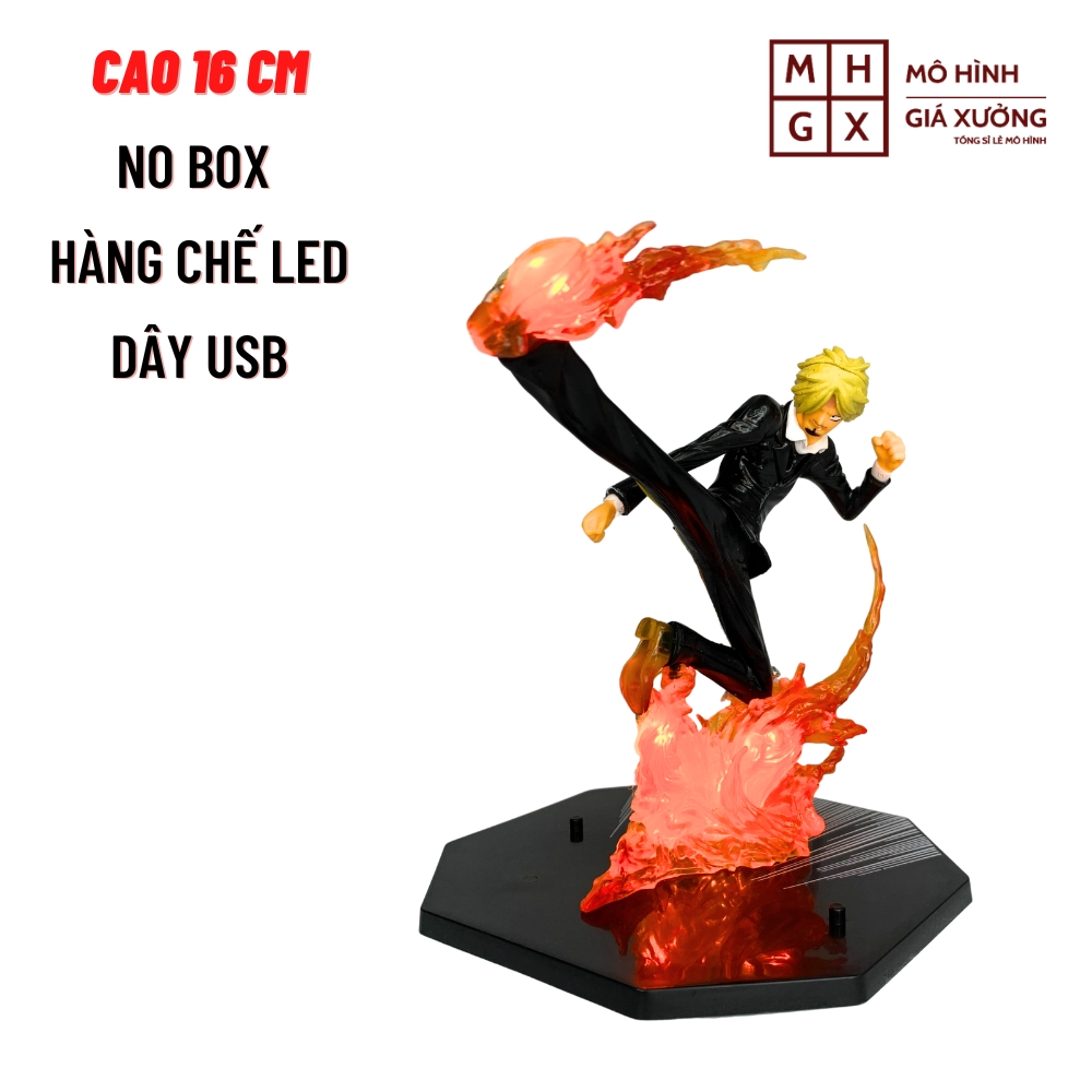 Mô hình onepiece sanji đế không có chữ có led usb cao 16cm - bộ fzero - one piece - no box - mô hình giá xưởng