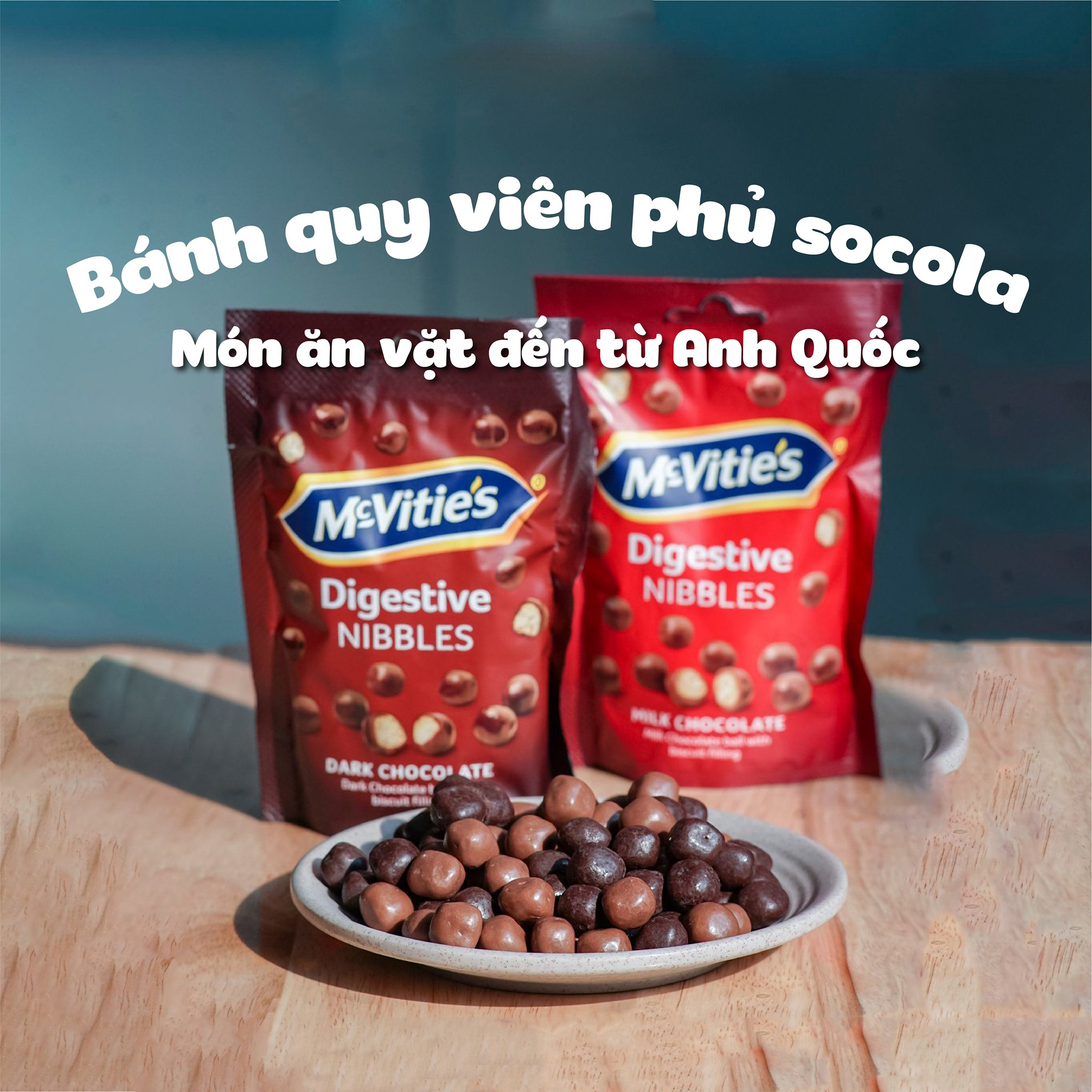 Bánh Bi Mcvitie's Nibbles Socola Gói 80Gr