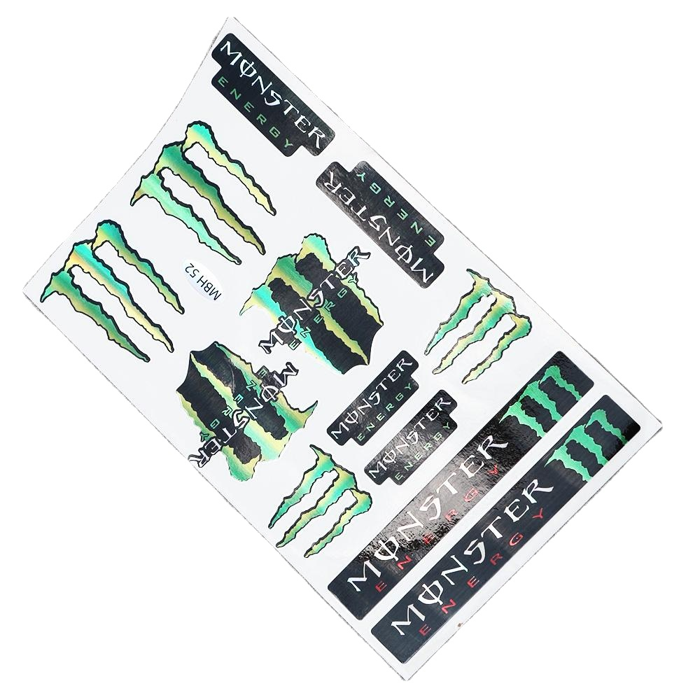 [HCM][BAO ĐỔI TRẢ] BỘ TEM CROM LOGO MONSTER ENERGY CỰC CHẤT CHO AE BIKER