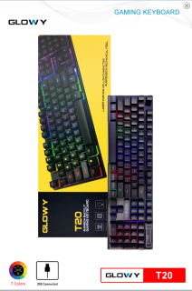 Keyboard Glowy T20 led usb PĐVV thumbnail