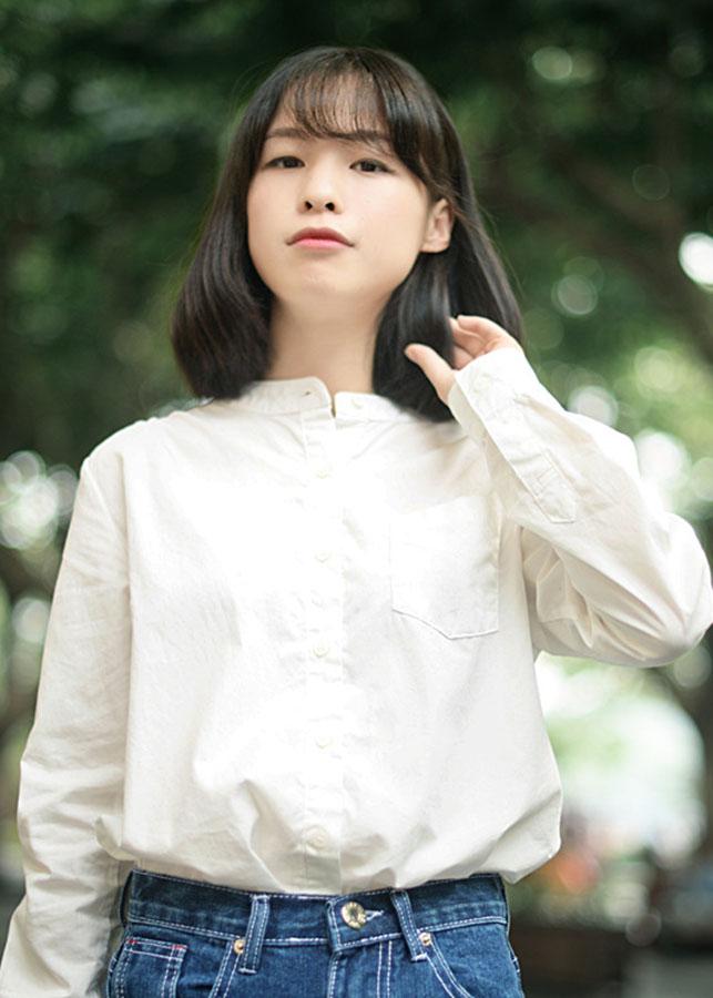 Áo sơ mi đôi cổ tầu form rộng (Trắng)