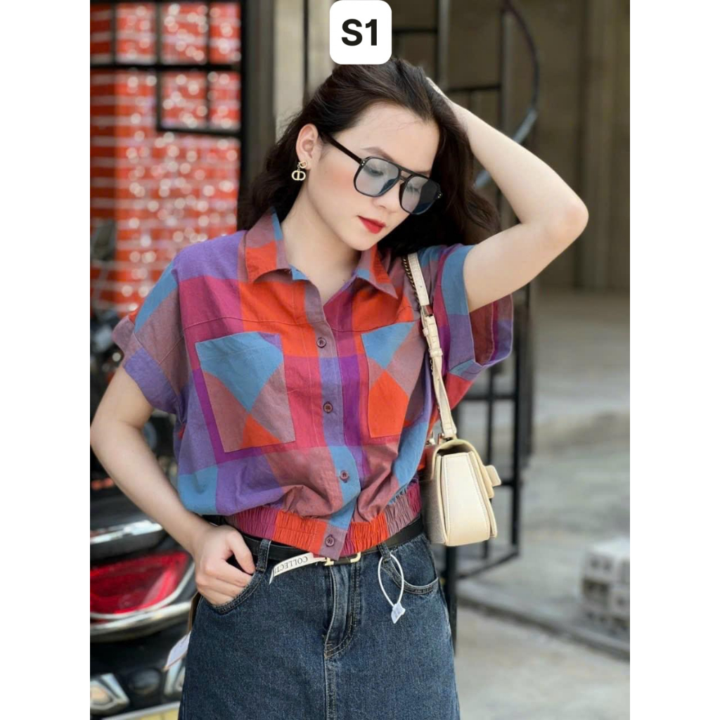[Nhập LAZFASHION32 - giảm 60K] Áo Sơ Mi Phối Màu Siêu Hot