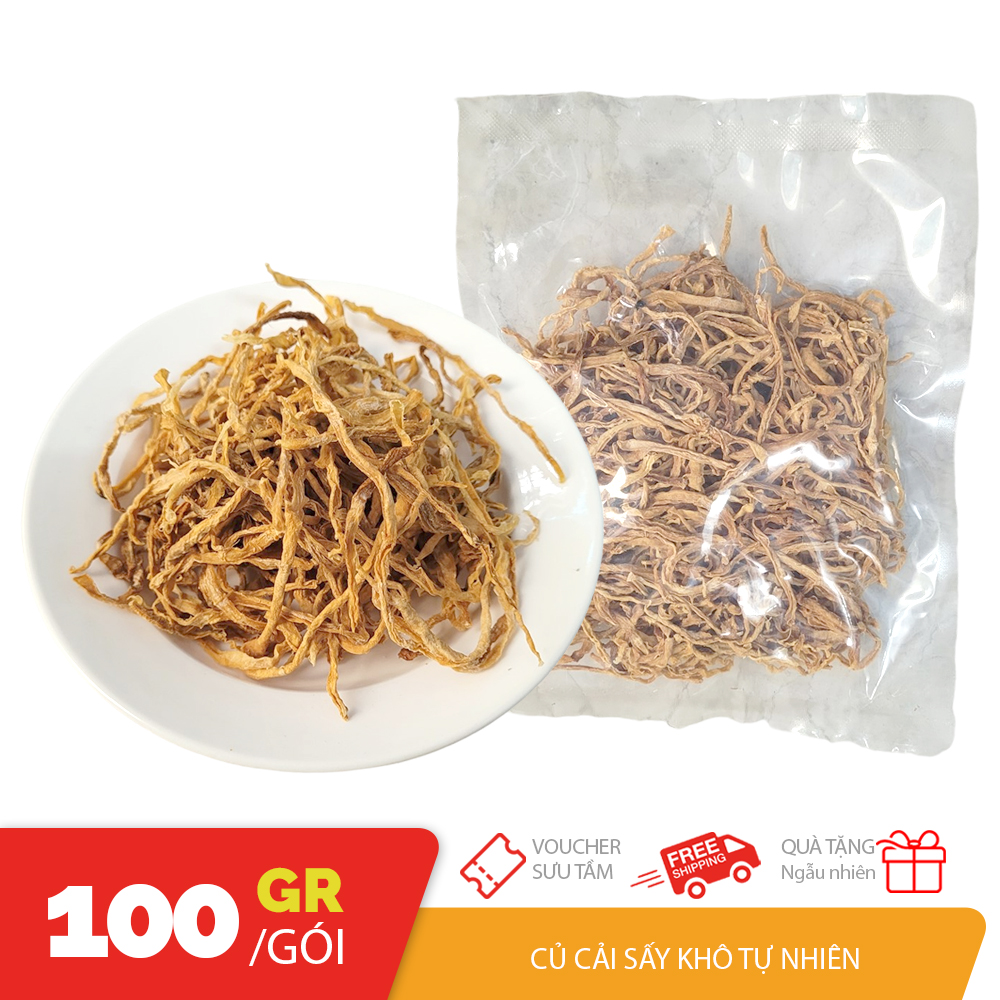 100gr củ cải sợi sấy khô nguyên liệu làm dưa món