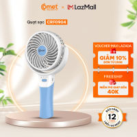 Quạt sạc Cầm Tay mini Comet CRF0904 thiết kế hiện đại nhỏ gọn đẹp mắt Cổng sạc USB pin Lithium 3 cấp độ gió - Hàng Chính Hãng