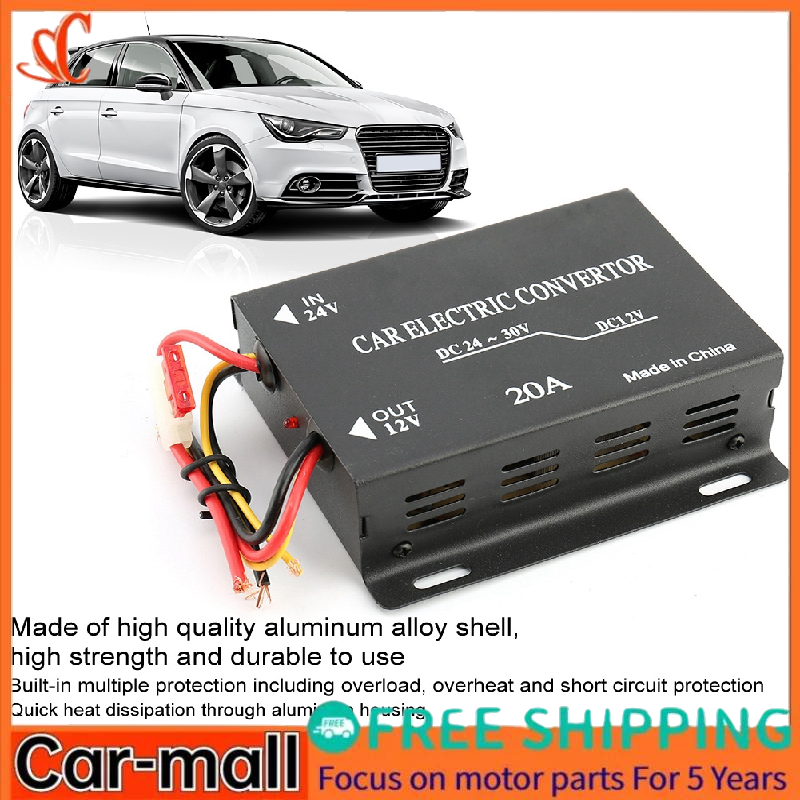 【Flash Sale!!!】20A High Power Car Power Supply Converter Step Down Inverter 24V To 12V