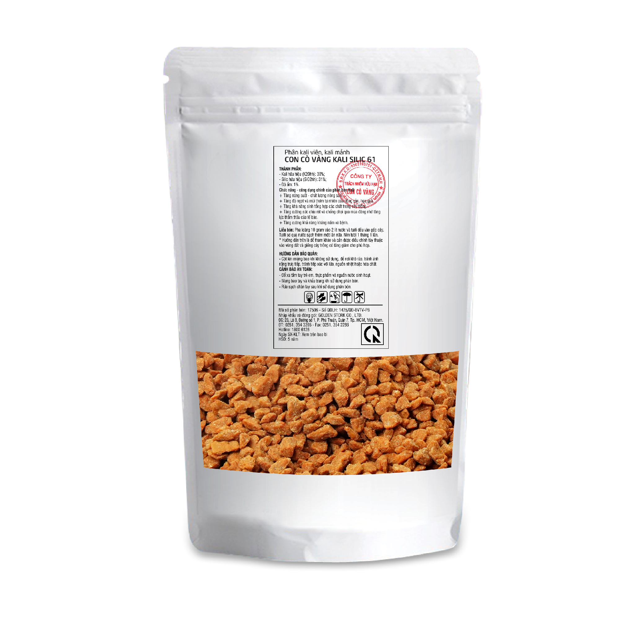 Phân Bón Kali miểng 61% Canada (1kg)