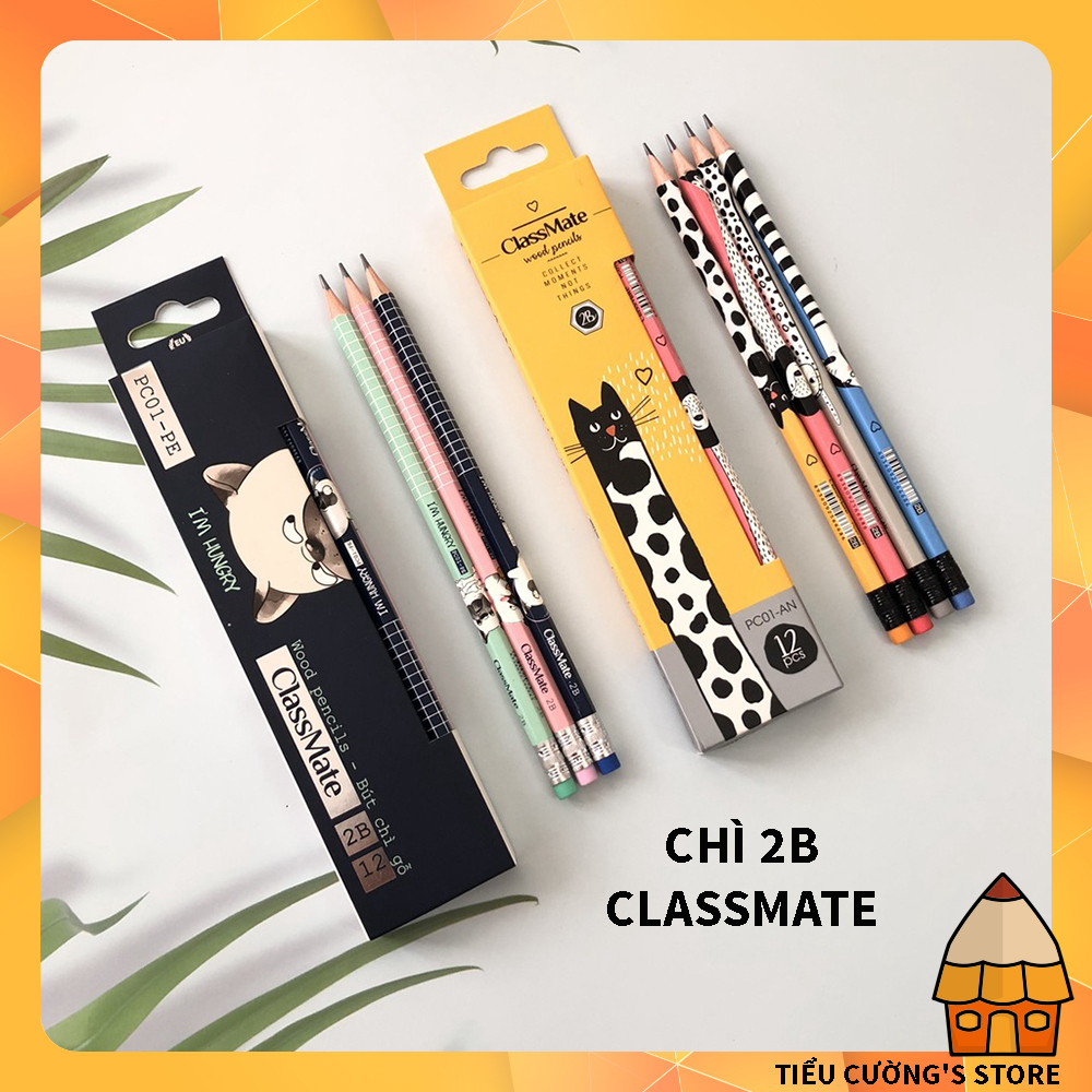 Bút Chì Gỗ Có Tẩy CLASSMATE 2B PC01 AN PC01 PE cực êm mịn