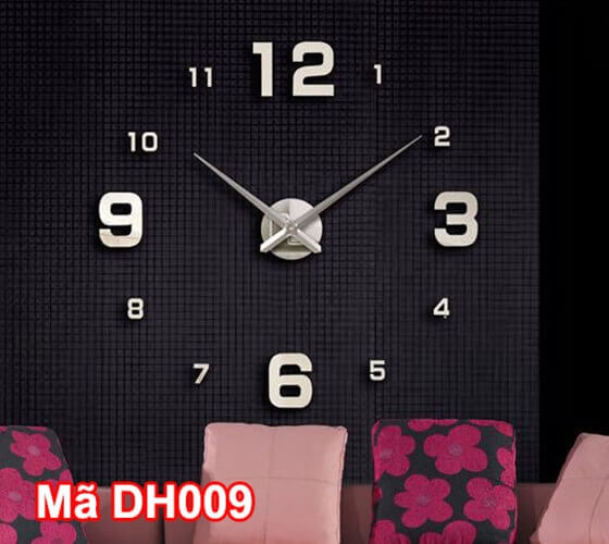 Đồng hồ dán tường trang trí phòng khách cực đẹp
