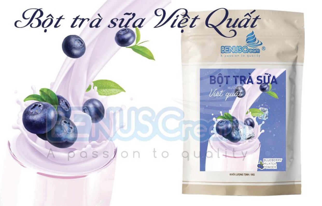 Bột Trà Sữa Hương Việt Quất BENUS