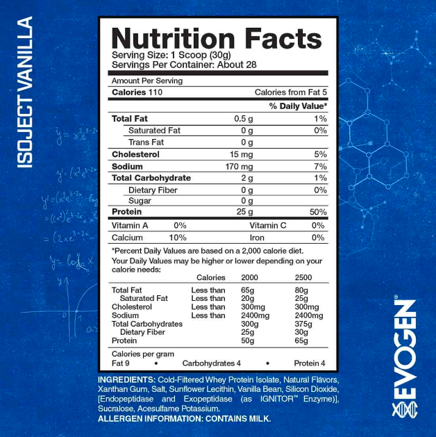 [HCM]ISOJECT Premium EVOGEN - Whey Isolate tăng cơ, 55-57 liều dùng +TẶNG TÚI GYM