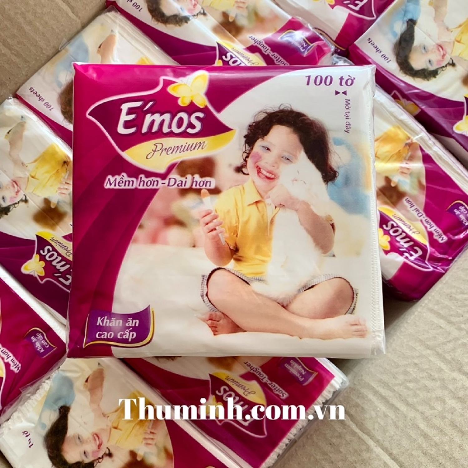Combo 10 Bịch Giấy Vuông Emos Cao Cấp Bịch 100 tơ`