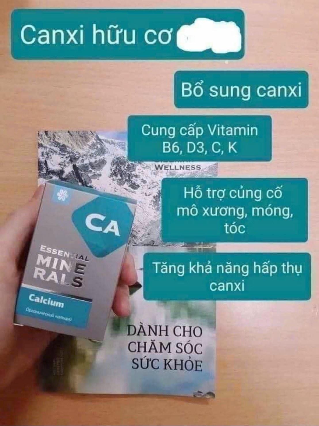 Canxi Hữu Cơ Siberian Wellness Essential Minerals Calcium