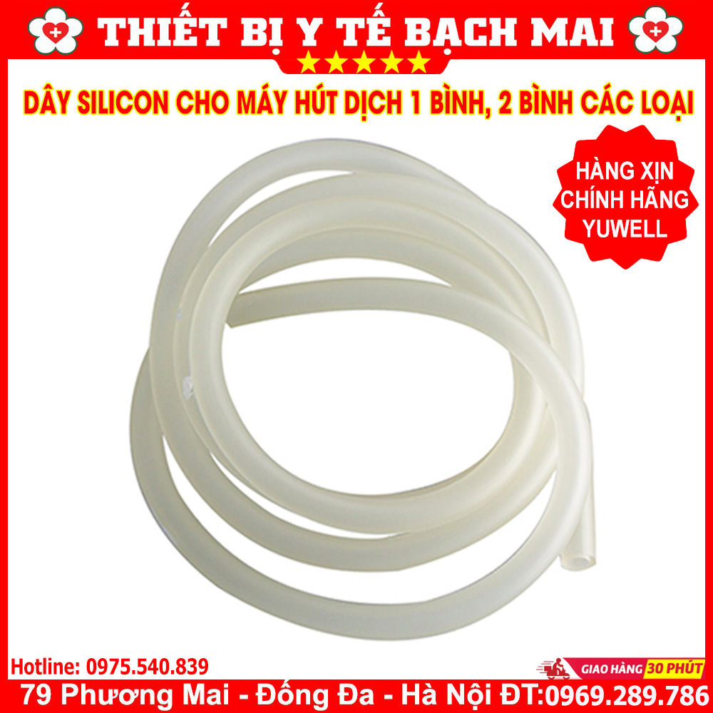 Dây silicon dùng cho máy hút dịch mũi đờm yuwell, lucass, kaneko - dây máy hút dịch 2 mét