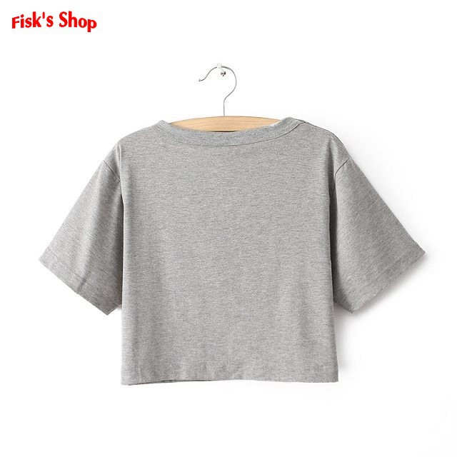 Áo phông croptop trơn Freesize