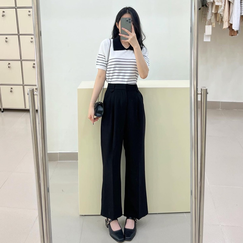 Quần suông Hàn quốc cài khuy Q211
