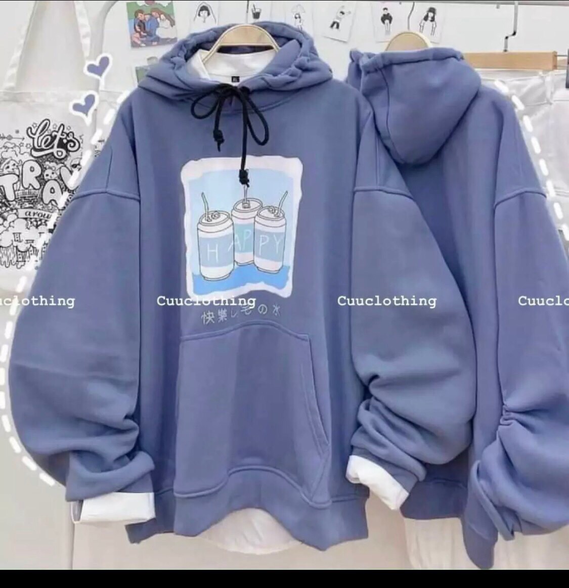 Áo Khoác Hoodie Nam Nữ Cao Cấp Thêu Qủy Phối Nón Siêu Cá Tính Xinh Sắn Cực Hot Frien 2021