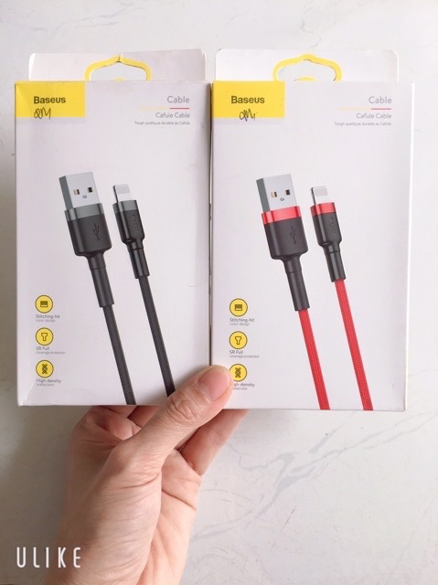 Dây Cáp xạc Bọc Dù Cao Cấp Baseus 2m xạc nhanh ipad, iphone chân Lighning